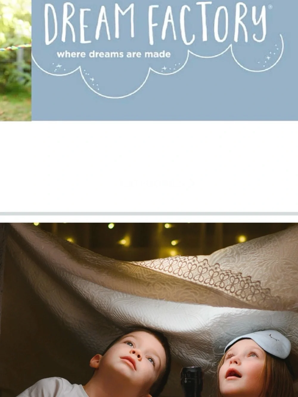 🚘 Dream Factory top flat sheet with pillowcase.